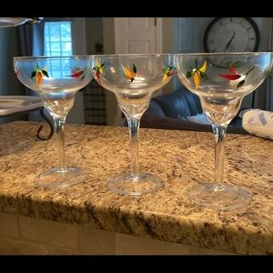 Hand painted chili margarita glasses